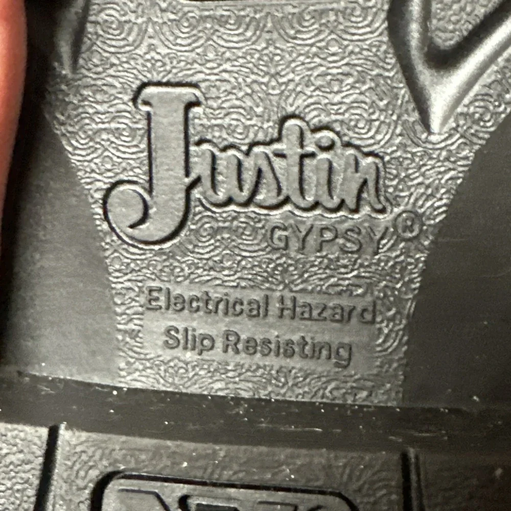 Justin Gy985 Women's 8B Steel Toe Safety Work Boots EH Waterproof Slip Resistant